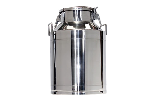 Edelstahl Transporteimer mit Deckel und Klappverschluss, 20l