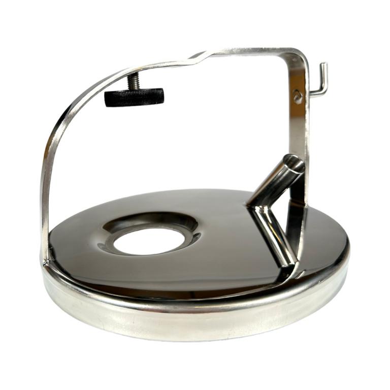 Edelstahl Melkeimerdeckel, 17mm Stutzen, für 143mm Bügelhöhe