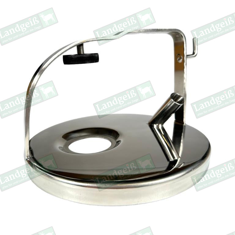 Edelstahl Melkeimerdeckel, 19mm Stutzen, für 143mm Bügelhöhe