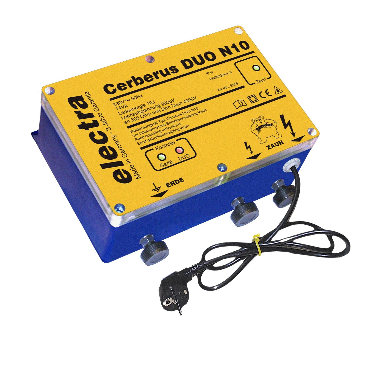 230 Volt Weidezaungerät Cerberus Duo N10 (Doppel Impuls)