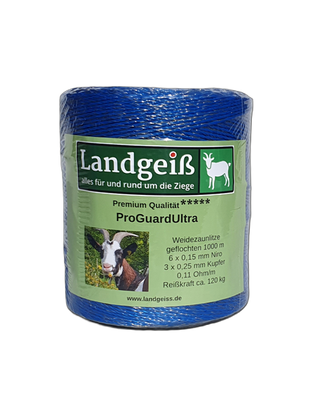 Electric fence for goats, Landgeiß electric fence rope "ProGuardUltra" 1000 m