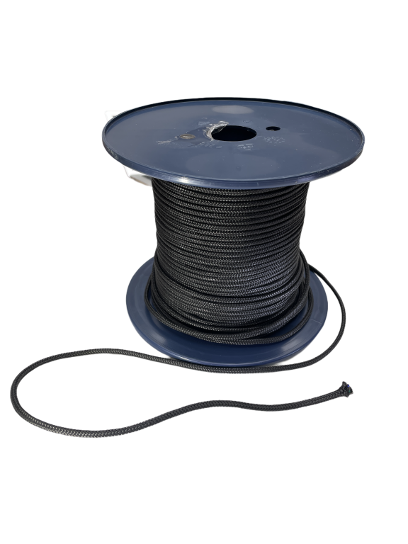 Abnahmeseil, ø 4 mm, schwarz, Meterware