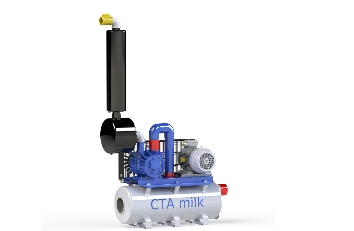 Vakuumpumpe GPV 3300 auf 110 Liter Tank kompl., 2700 Liter/min, 5,5 KW / 7,5 PS , inkl. Ölabscheider, Öler und Schalldämpfer