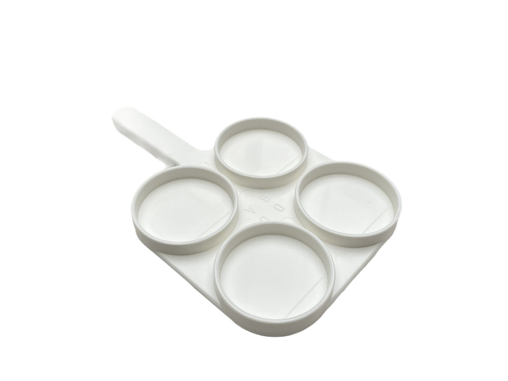 Schalmtestplatte, Kunststoff, weiß