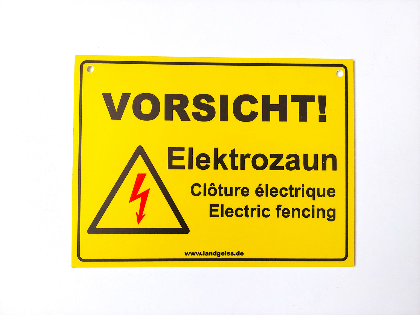 Hinweisschild "VORSICHT ELEKTROZAUN"