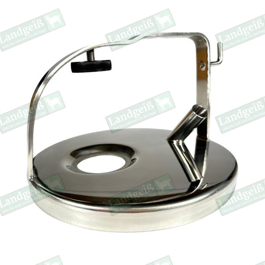 Edelstahl Melkeimerdeckel, 19mm Stutzen, für 143mm Bügelhöhe