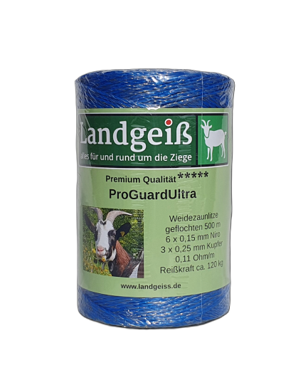Electric fence for goats, Landgeiß electric fence rope "ProGuardUltra" 500 m