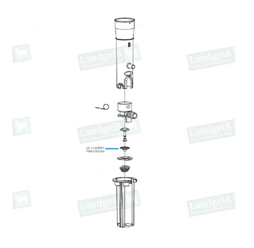 Membrane for cup sleeve of goat milking equipment Top Flow, suitable for GEA/Westfalia 7036-1702-010 
